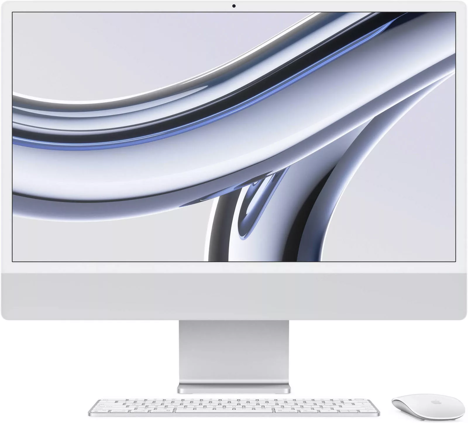 24" Моноблок Apple iMac 24" 2023 (MQRJ3ZP/A), 8/256 ГБ, серебристый